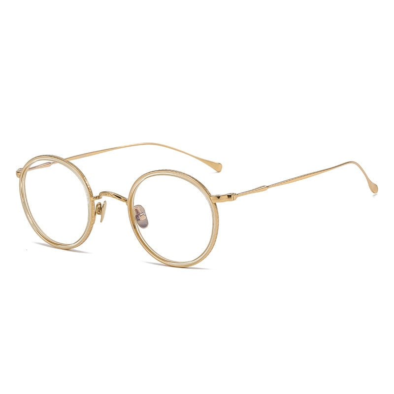 Prof Retro Round Titanium Glasses Frame – Southood