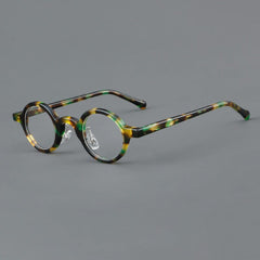 Rab Vintage Small Acetate Glasses Frame Round Frames Southood Leopard Round 