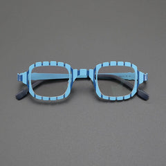 Rafa Square Titanium Glasses Frame Rectangle Frames Southood Blue 