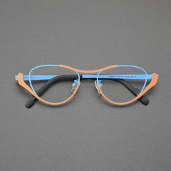 Raine Cat Eyes Titanium Glasses Frame Cat Eye Frames Southood Orange Blue 