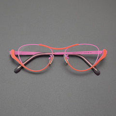 Raine Cat Eyes Titanium Glasses Frame Cat Eye Frames Southood Red Pink 