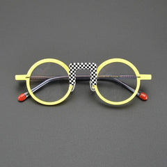 Ramiro Acetate Round Glasses Frame Round Frames Southood Yellow 