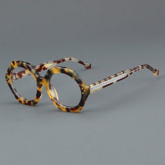 Roslin Retro Glasses Frame Geometric Frames Southood Leopard 