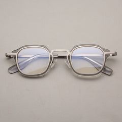 Sebert Retro Acetate Glasses Frame Rectangle Frames Southood Grey Gun 