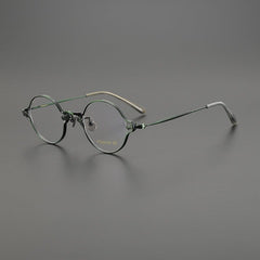 Secg Retro Round Titanium Glasses Frame Round Frames Southood Green 