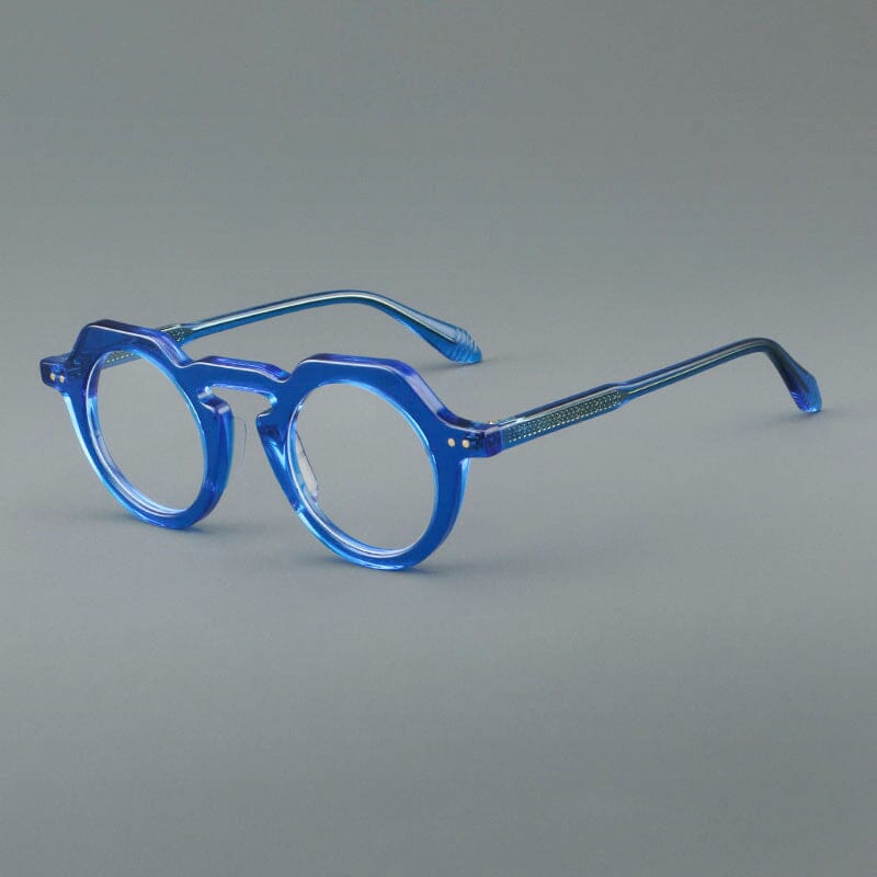 Shelton Vintage Acetate Glasses Frame Round Frames Southood Blue 