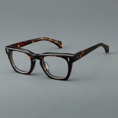 Stod Retro Rectangle Acetate Glasses Frame Rectangle Frames Southood Leopard 