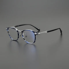 Stratus Vintage Acetate Glasses Frame Rectangle Frames Southood Blue Leopard 