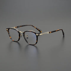 Stratus Vintage Acetate Glasses Frame Rectangle Frames Southood Leopard Gold 