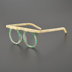 Tale Acetate Round Retro Glasses Frame Round Frames Southood Matte Green 