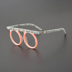 Tale Acetate Round Retro Glasses Frame Round Frames Southood Matte Orange 