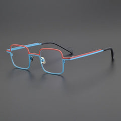 Talus Titanium Glasses Frame Rectangle Frames Southood Matte Red Blue 