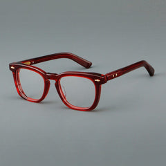 Taro Retro Square Acetate Glasses Frame Rectangle Frames Southood Red 