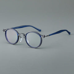 Tel Retro Steam Punk Glasses Frame Round Frames Southood Blue 