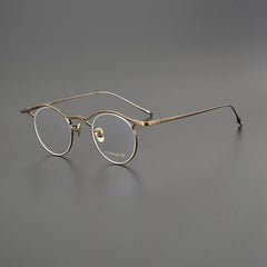 Toyo Vintage Personalized Titanium Eyeglasses Frame Round Frames Southood Bronze 