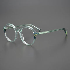 Triyonna Round Vintage Acetate Glasses Frame Round Frames Southood Green 