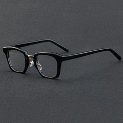 Wynn Retro Acetate Glasses Frame Rectangle Frames Southood Black 