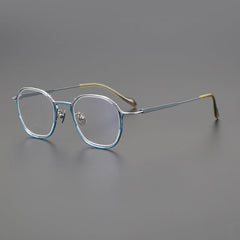 Wyth Square Titanium Glasses Frame Rectangle Frames Southood Blue 