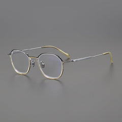 Wyth Square Titanium Glasses Frame Rectangle Frames Southood Yellow 