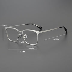 Zayne Vintage Titanium Glasses Frame Rectangle Frames Southood 