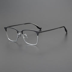 Zayne Vintage Titanium Glasses Frame Rectangle Frames Southood Black 